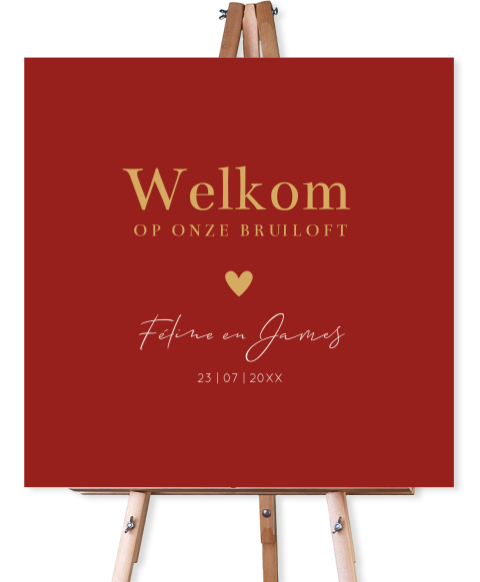 Bruiloftsbord rood vierkant 70x70 cm