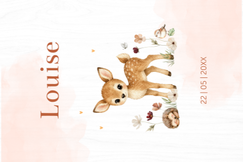 Memorybox hout met lief hertje