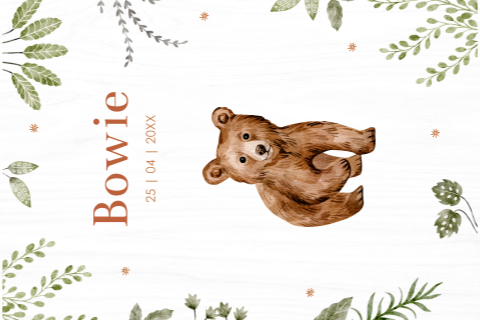 Memorybox hout met beertje