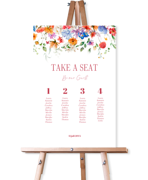 Tafelschikking bord bruiloft zomerse bloemen Blossoming Flowers