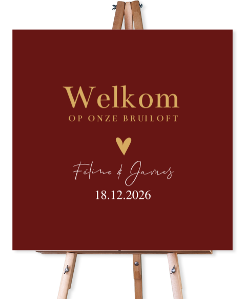 Bruiloftsbord rood vierkant 70x70 cm