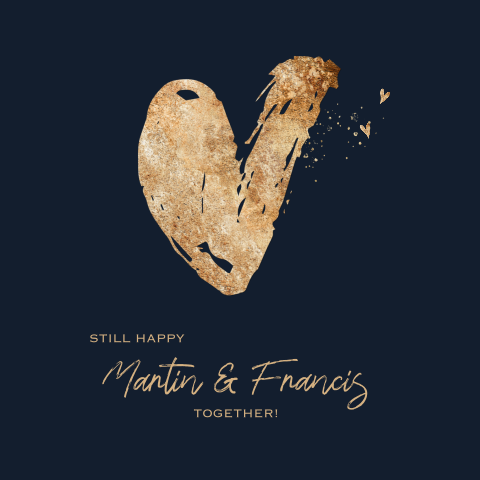 Romantische 12,5 jarig huwelijks jubileum uitnodiging navy blue