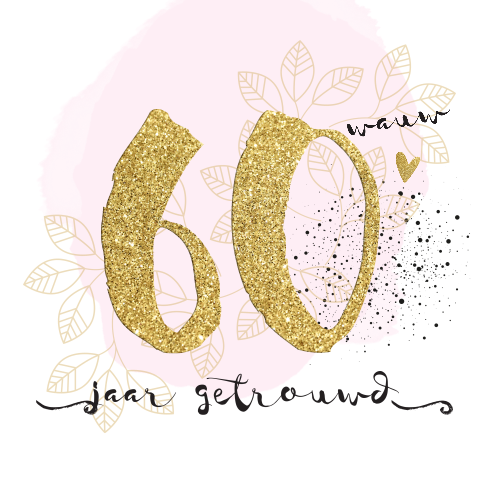 Romantische huwelijksjubileum uitnodiging met glitter cijfers