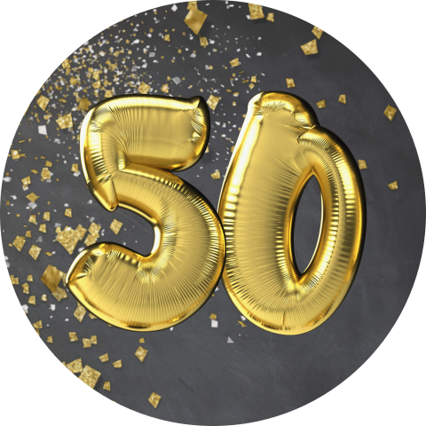 Sluitzegel 50 ballon krijtbord