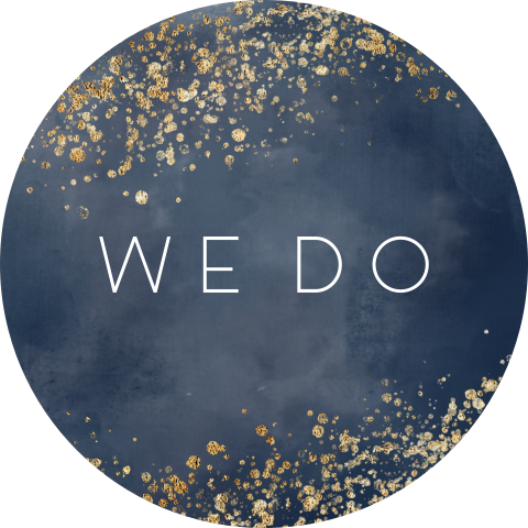 Sluitzegel donkerblauw goudlook spetters