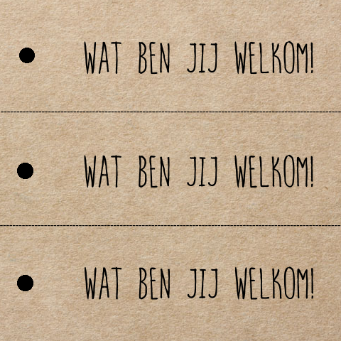 Kraft look hangtag voor aan je geboortekaartje