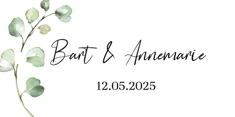 Trouwen label 70x35mm liggend