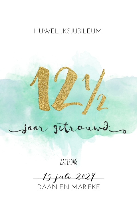 Romantic chic huwelijksjubileumkaart aquarel icon