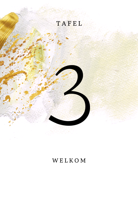 Oil painting tafelkaart nummer olieverf strepen