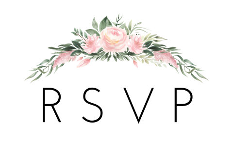 Summer romance rozen watercolor rsvp kaart bij trouwkaart