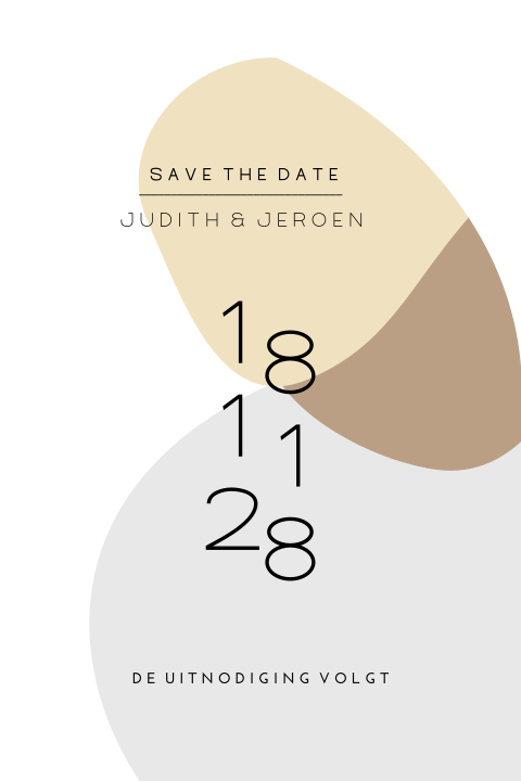 Abstract stans enkele save the date