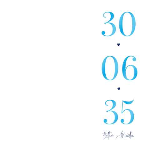 Trouwkaart minimalistisch met hoogglans folie