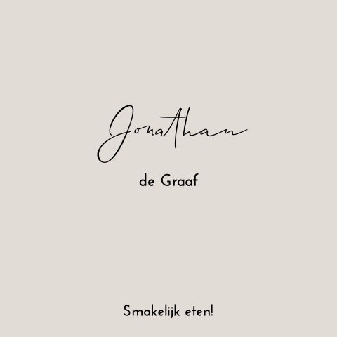 Simpel wit naamkaartje voor op tafel voor de tafelindeling