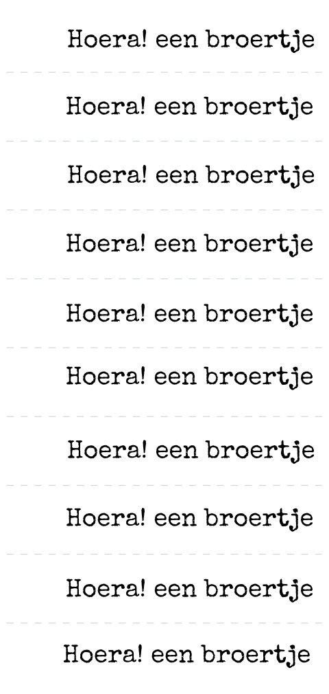 DIY labeltje hoera een broertje zelf maken