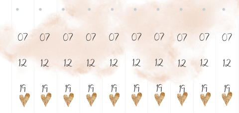 DIY labeltjes kaartje datum, roze brush en hartje