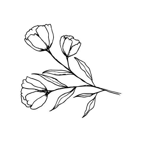 Sluitzegel outline bloemen