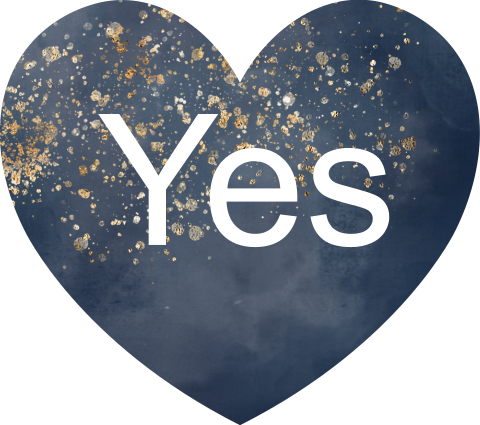 Sluitzegel trouwen hartjes vorm navy blue