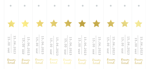 DIY langwerpig kraamborrel kaartje ster met echt goudfolie