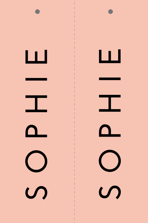 DIY langwerpig naam kaartje aan staand geboortekaartje zelf maken