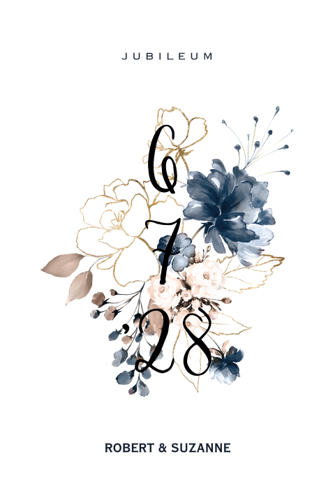 Uitnodiging huwelijksjubileum 12,5 jaar getrouwd