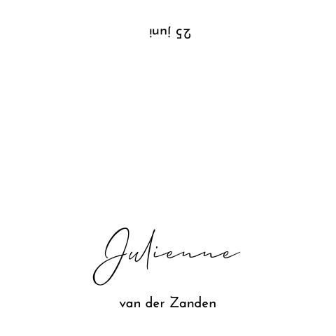 Eenvoudig naamkaartje om dubbel te vouwen