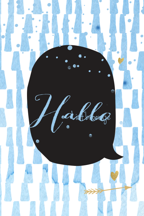 Gaaf geboortekaartje broertje watercolor streep design