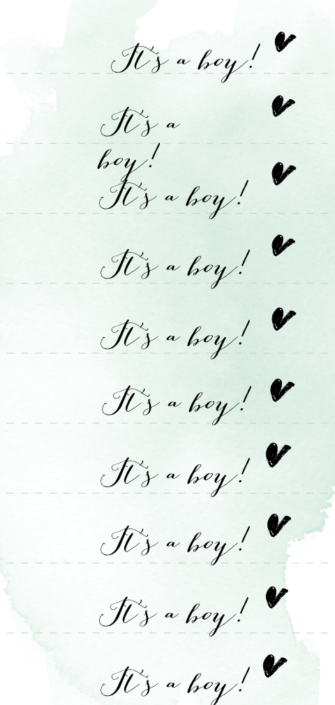 Hip DIY labeltje watercolor jongen zelf maken