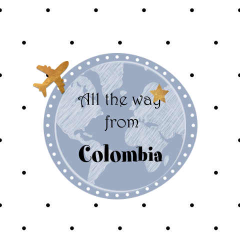 Klassiek aankomstkaartje jongen met stippen en wereld