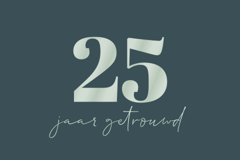 Uitnodiging 25 jaar getrouwd hoogglans