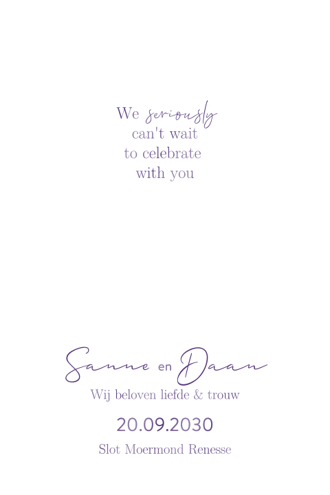 Originele trouwkaart in boogvorm