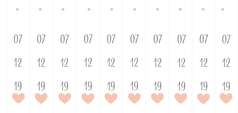 DIY labeltjes kaartje met datum en roze hartje