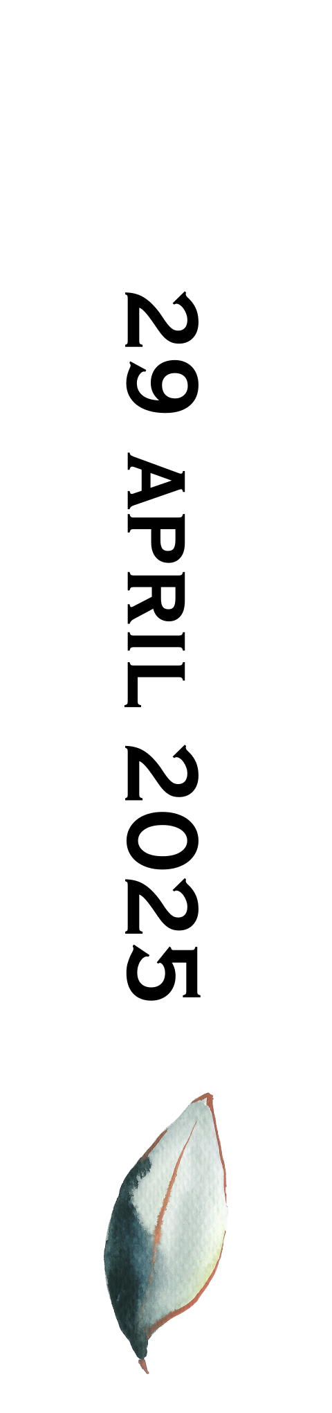 Trouwen label 20x85 met gaatje