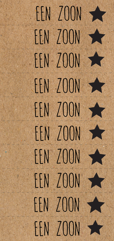 Kraft DIY labeltje los bij geboortekaartje zelf maken