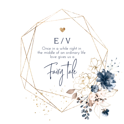 Summer romance save the date gedicht met flowers