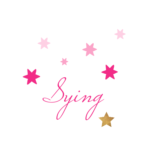 Simpel adoptiekaartje meisje met speelse sterretjes