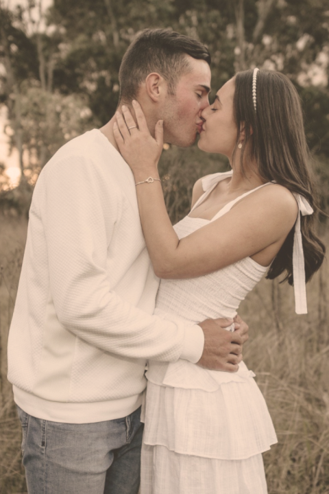 Kalk achterkaart trouwen met foto en informatie