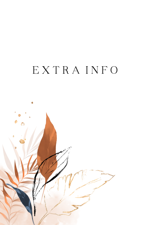 Extra info trouwkaart enkel staand