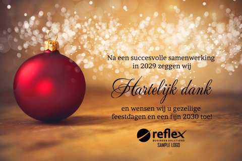 Warme en stijlvolle kerstkaart bedrijven