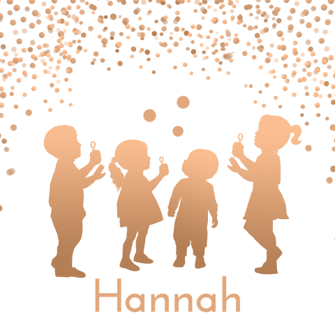 Geboortekaartje meisje vierde kindje bellenblaas