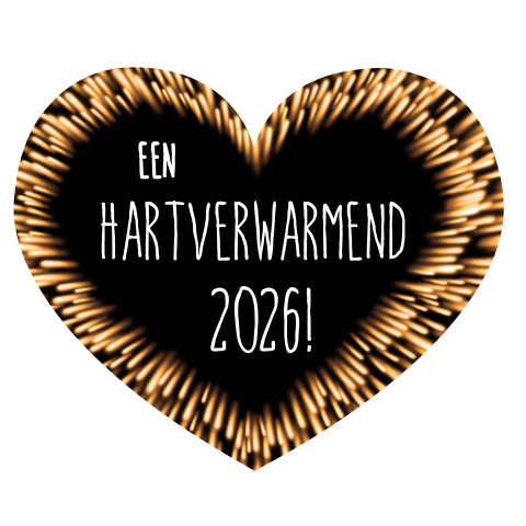 Kerst nieuwjaarskaart in de vorm van een hart