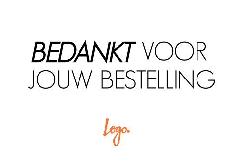 Eenvoudig wit Bedankt voor je bestelling kaartje