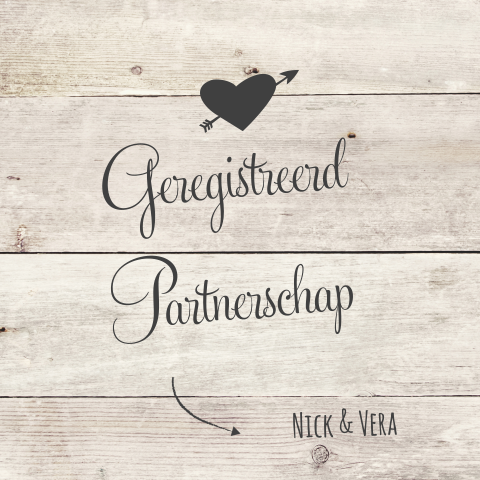 Uitnodigingskaart geregistreerd partnerschap