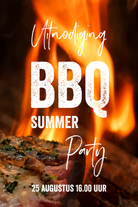 Stoere uitnodiging BBQ Summer Party
