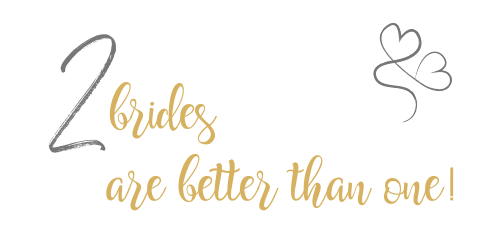 Langwerpige trouwkaart voor een lesbisch stel met eigen foto