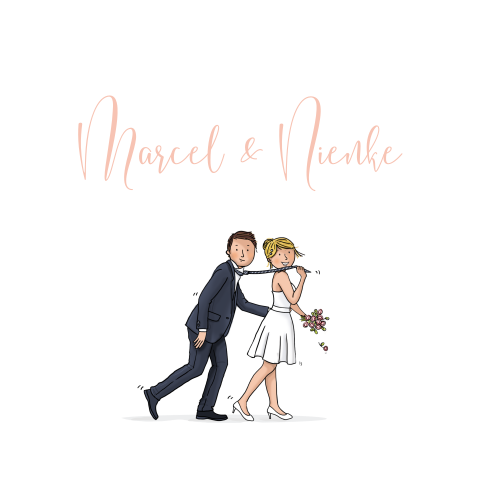 Grappige sticker trouwen