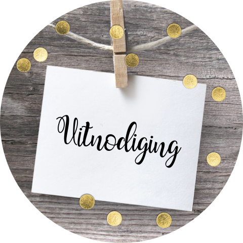 Sticker Uitnodiging met confetti