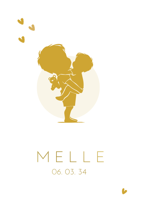 Geboortekaartje 2e kindje jongen grote broer knuffelen