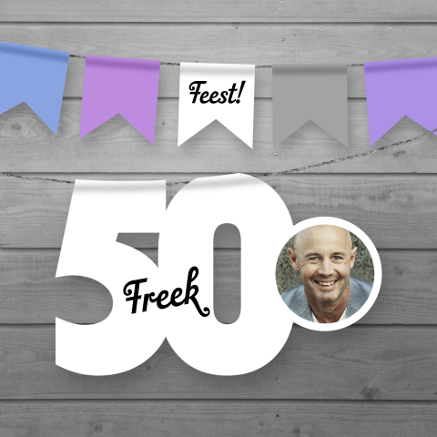 Feest uitnodiging 50e verjaardag man met foto