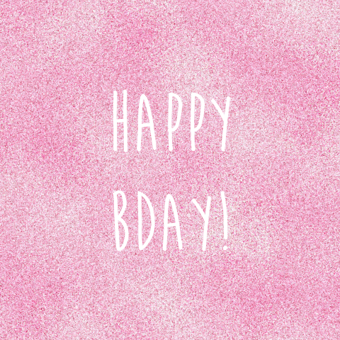 Verjaardagskaart roze met champagne glazen