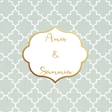 Marokkaanse trouwkaart met quatrefoil patroon